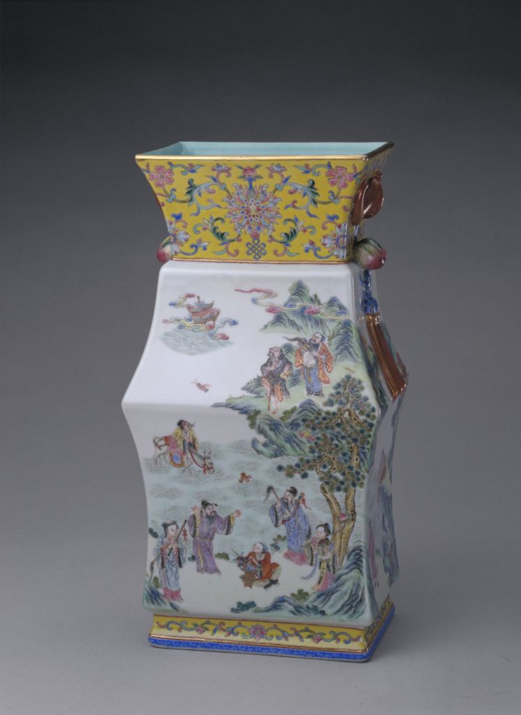 图片[1]-Shendetang style pastel flat square bottle-China Archive